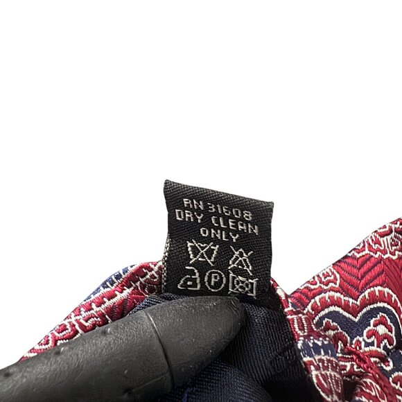 Jos. A. Bank Heritage Collection Mens 100% Silk Necktie Red & Blue Paisley Patte - Picture 6 of 8